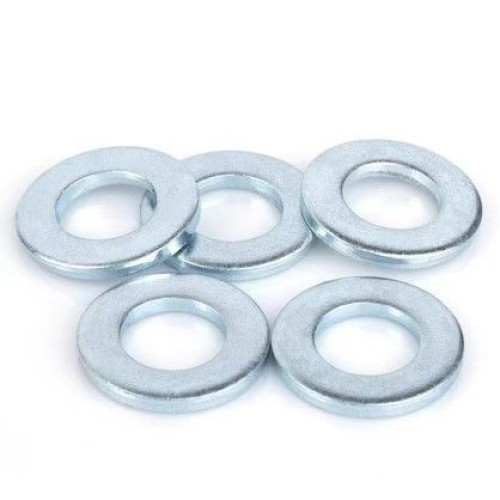 Blue & White Zinc Flat Washer